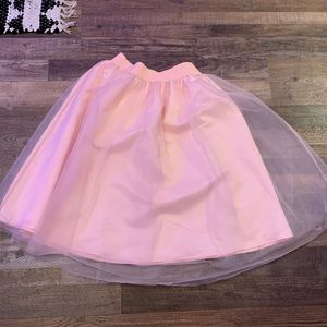 Midi pink poodle skirt